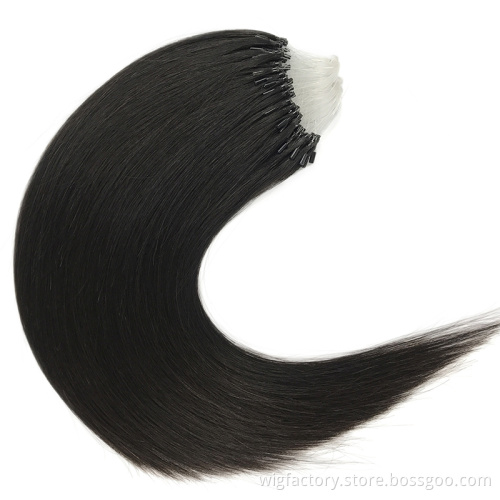 Wholesale price micro link human hair extensions,10a grade indian remy real hair extensions